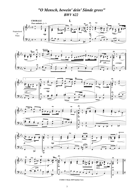Bach Chorales Scores for Piano
