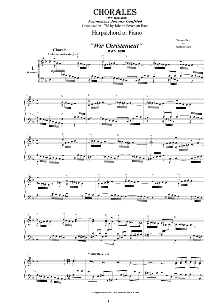 Bach Chorales Neumeister Piano scores pdf