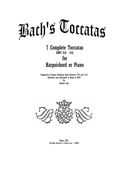 Bach Toccatas Pdf Scores