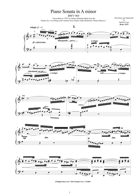 Bach  Sonatas Scores