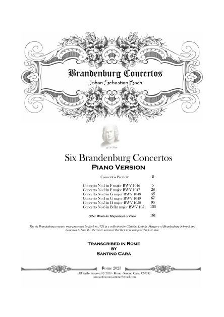 Bach Concertos Piano Scores