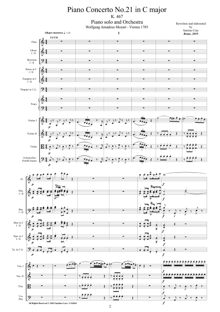 Score Mozart Piano Concerto No 21