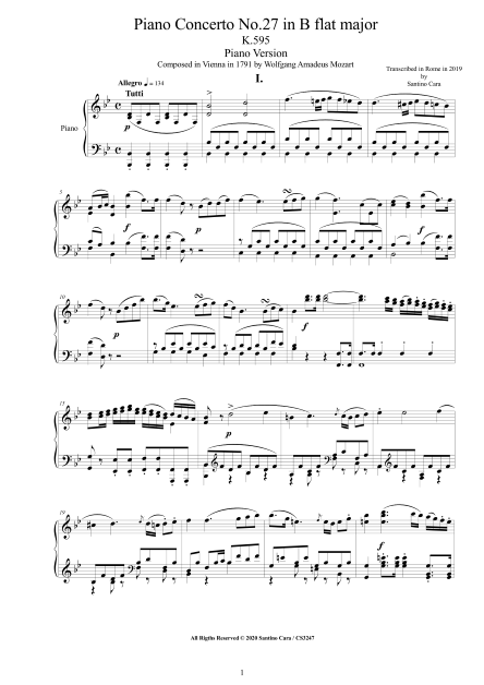  Concertos Piano Version Scores