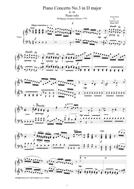  Concertos Piano Scores