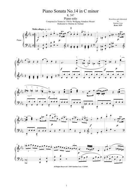 Mozart Sonatas Scores