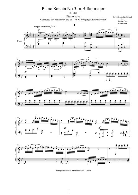 Mozart Sonatas Scores