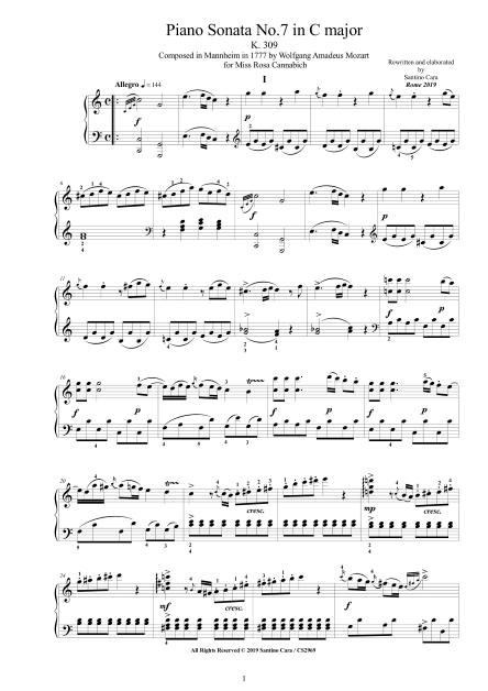 Mozart Piano Scores