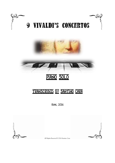 Vivaldi Concertos Scores for Piano