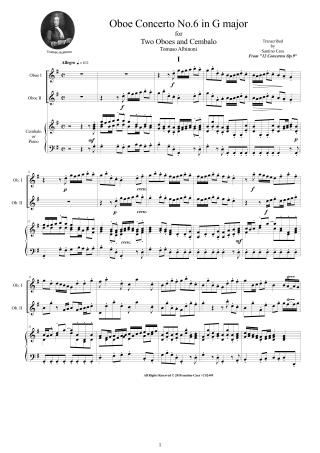Albinoni Oboe Piano