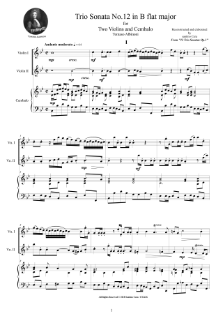 Albinoni Violin Trio Sonatas