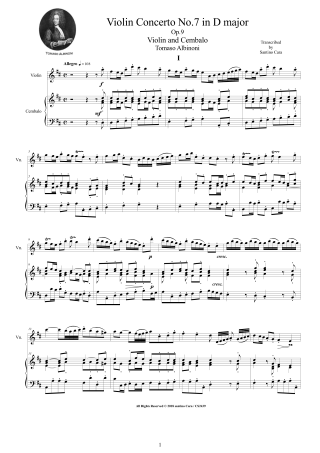 Albinoni Violin and Harpsichord