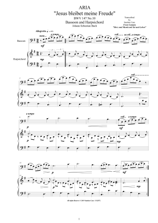 Bassoon Scores Bach