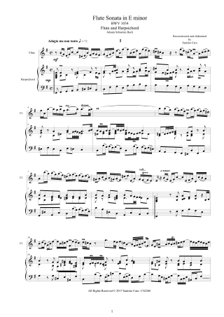 Scores Flute Harpsichord