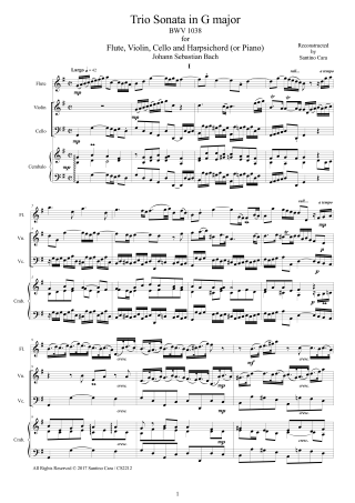Sonatas Scores Flute Harpsichord