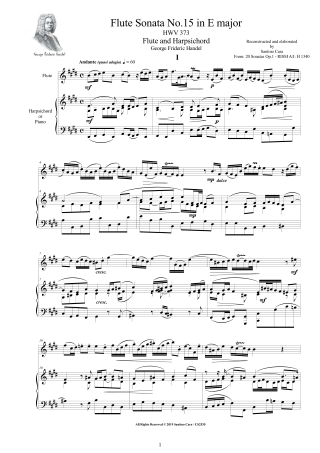 Flute Scores Handel