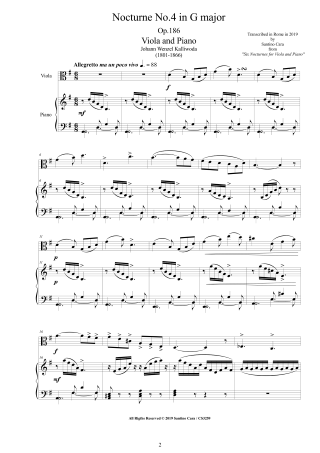 Nocturne No4 for viola and piano pdf score