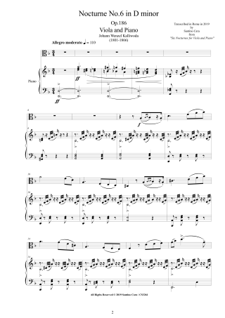 Nocturnes Viola and Piano Scores