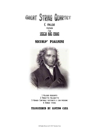 Paganini Score Violin Piano