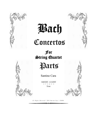 Bach Seven Concertos for String Quartet pdf parts