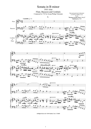 Telemann Bassoon Score Pdf