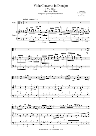 Telemann Viola and Piano