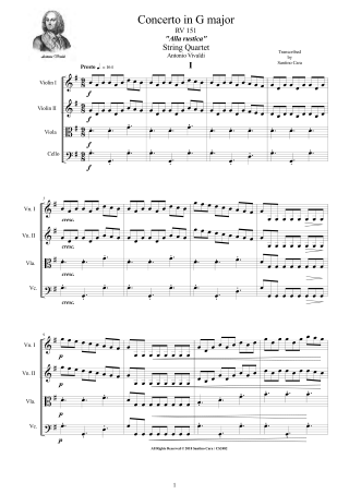 Vivaldi String Scores