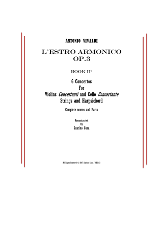 Scores Vivaldi Violin Concertos Pdf