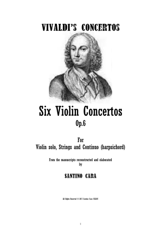Vivaldi Violin Concertos Op6 and Op7