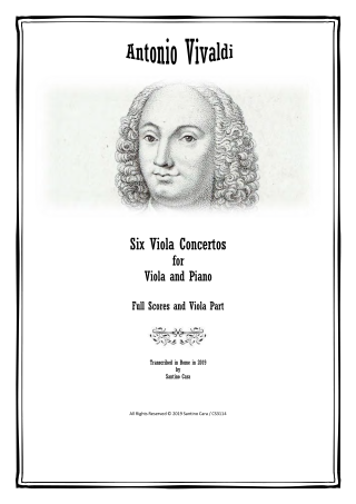 Vivaldi Six Concertos scores pdf viola and piano