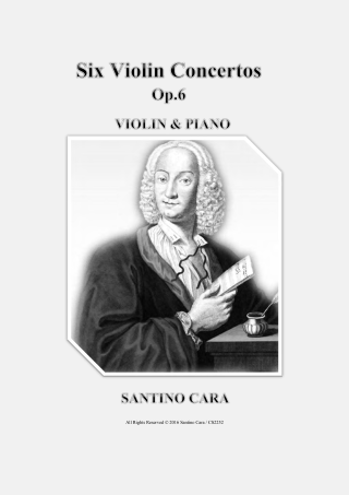 Vivaldi Violin Piano Scores Op6Op7