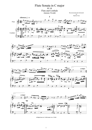 Piano Scores Vivaldi