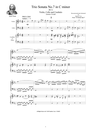 Vivaldi Trio Sonata no7 score pdf violin cello and piano