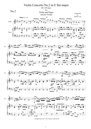 Violin Scores Op6Op7
