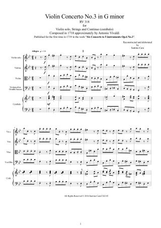 Vivaldi Violin Op6 and Op7