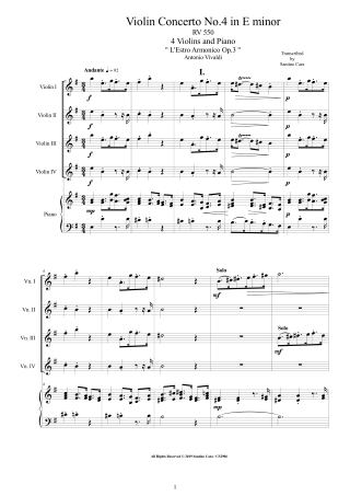 Vivaldi Op3 Piano