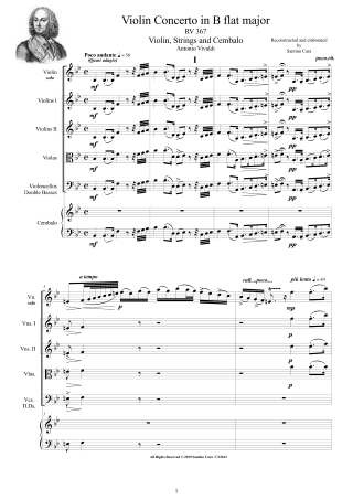 All Vivaldi Scores Concertos
