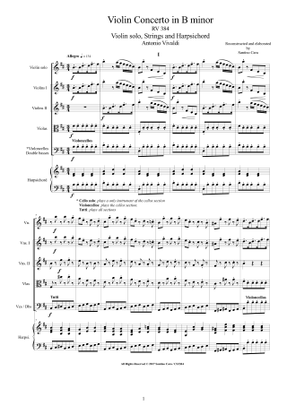 All Violin Scores Concertos